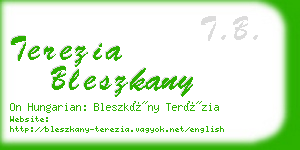 terezia bleszkany business card